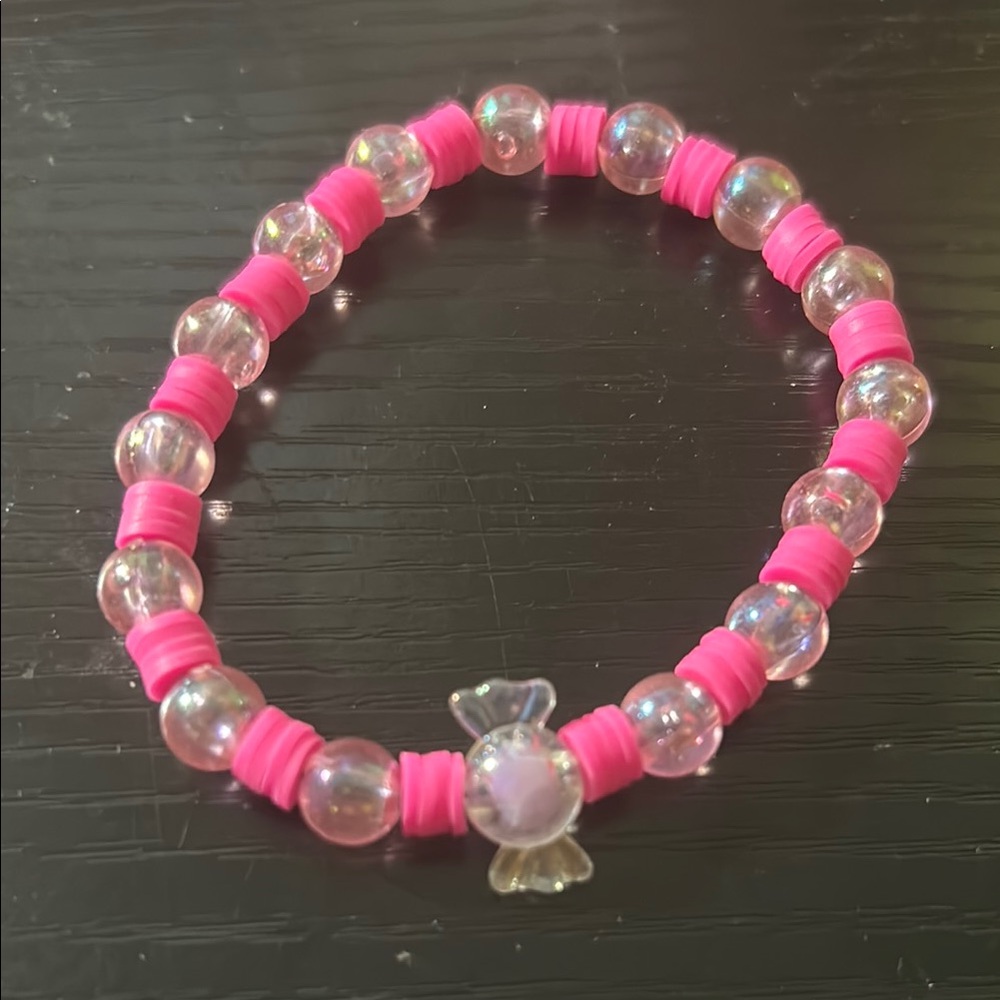 Pink Beaded Kids Bracelet